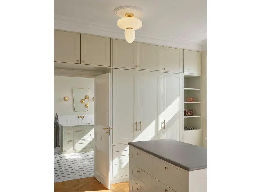 Deckenleuchte Rizzatto 42 - Satin brass - Opal