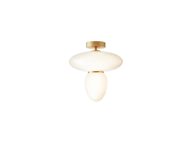 Deckenleuchte Rizzatto 42 - Satin brass - Opal