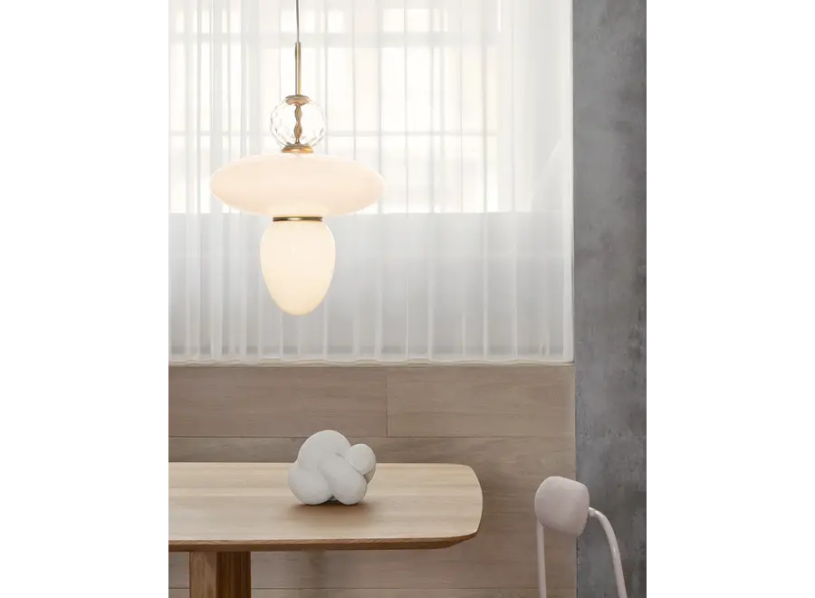 Lampe pendante Rizzatto 43 - Satin brass - Opal