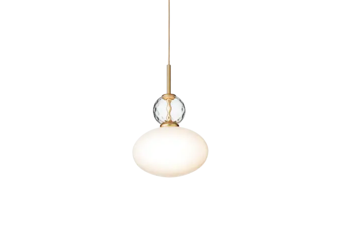 Lampe pendante Rizzatto 32 - Satin brass - Opal