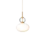 Pendant lamp Rizzatto 32 - Satin brass - Opal