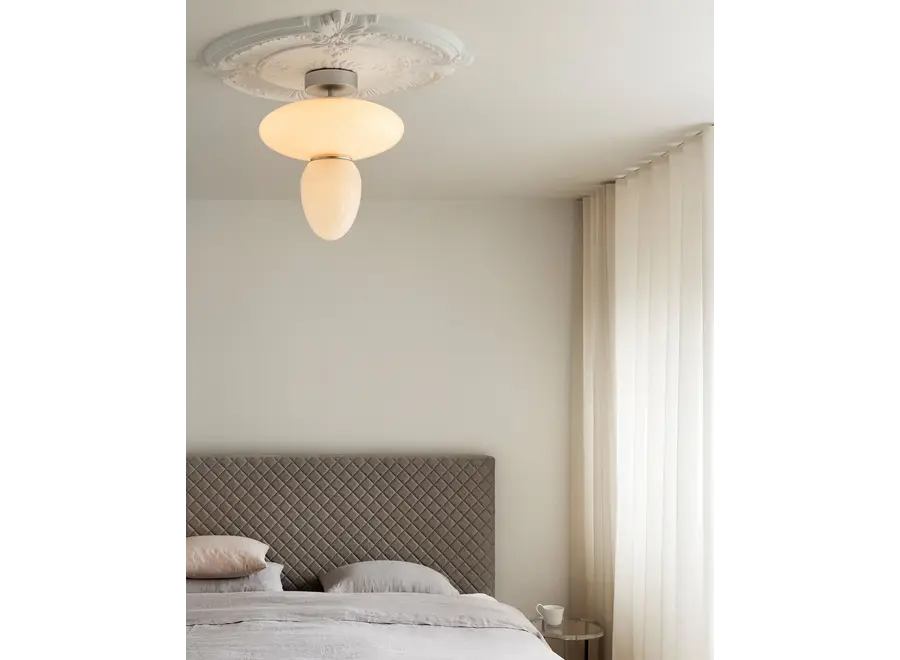 Plafondlamp Rizzatto 42 - Satin silver - Opal
