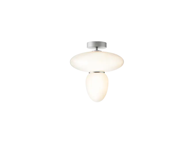 Plafondlamp Rizzatto 42 - Satin silver - Opal