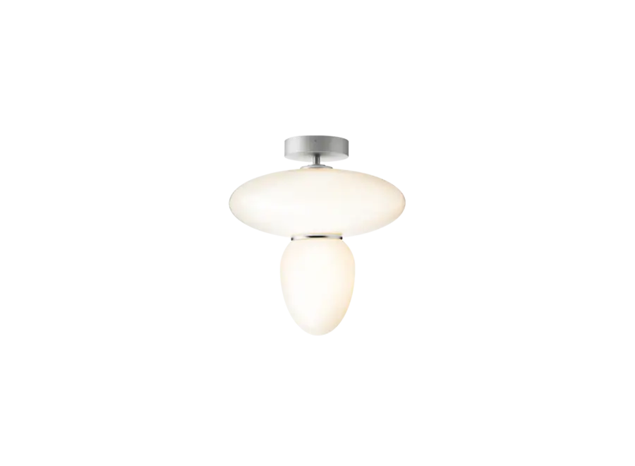 Plafondlamp Rizzatto 42 - Satin silver - Opal