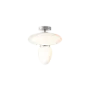 Ceiling lamp Rizzatto 42 - Satin silver - Opal