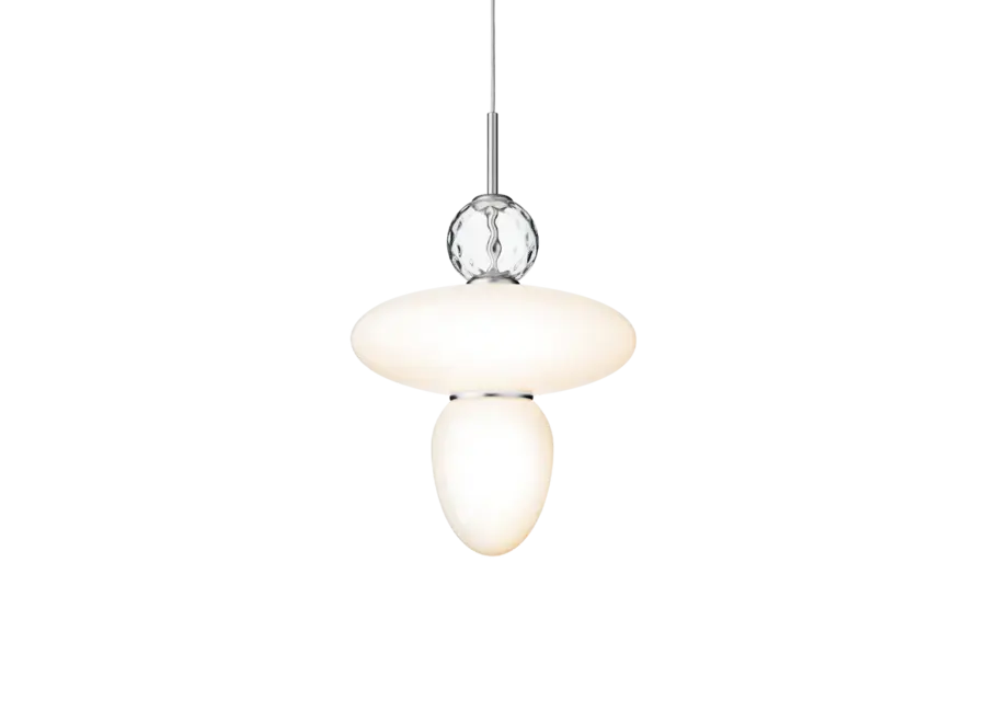 Pendant lamp Rizzatto 43 - Satin silver - Opal