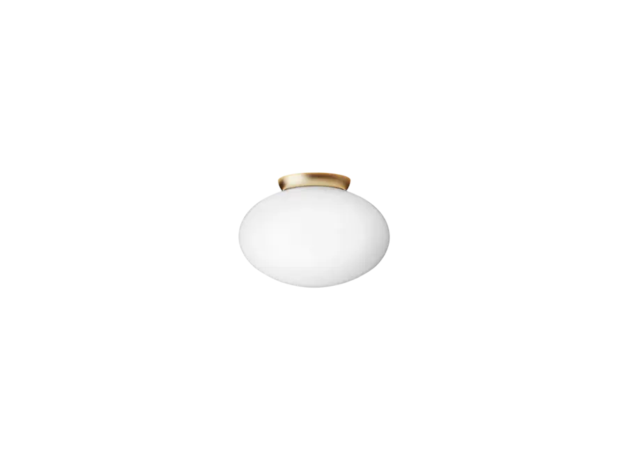 Plafondlamp Rizzatto 301 - Satin brass - Opal
