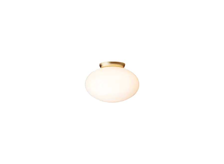 Ceiling lamp Rizzatto 301 - Satin brass - Opal