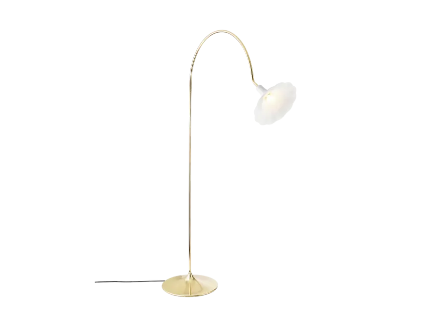 Floorlamp Petalii Floor - White - Polished brass