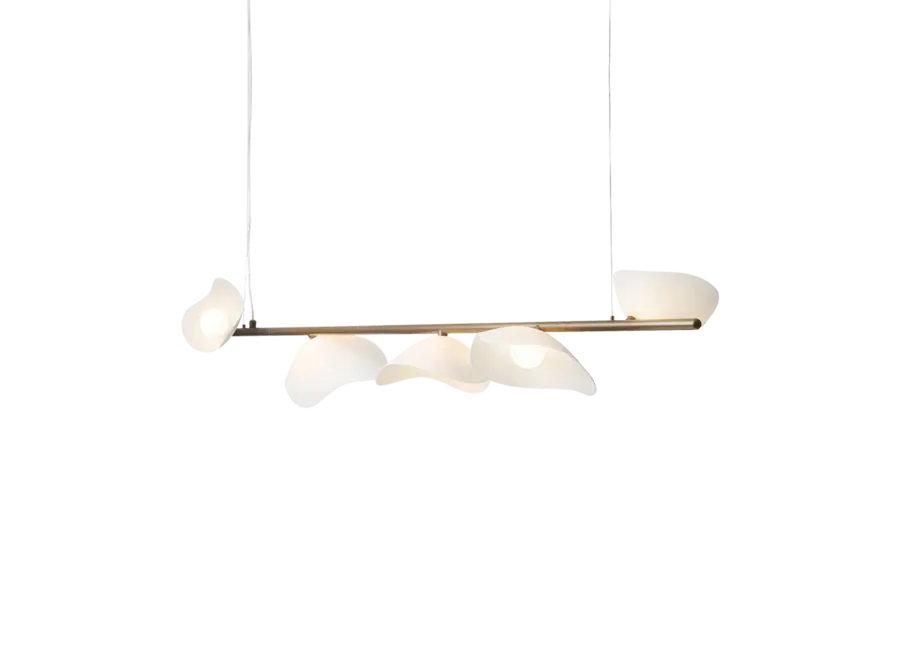 Hanglamp Florii 5 Linear - Dark bronze - White