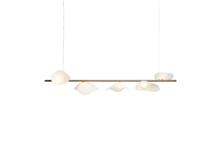 Hängelampe Florii 5 Linear - Dark bronze - White