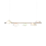 Pendant lamp Florii 5 Linear - Dark bronze - White