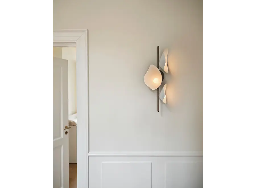 Applique murale Florii 3 - Dark bronze - White