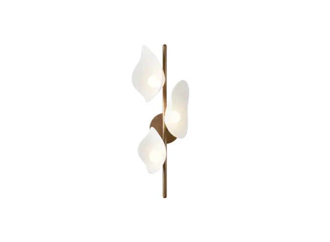 Applique murale Florii 3 - Dark bronze - White