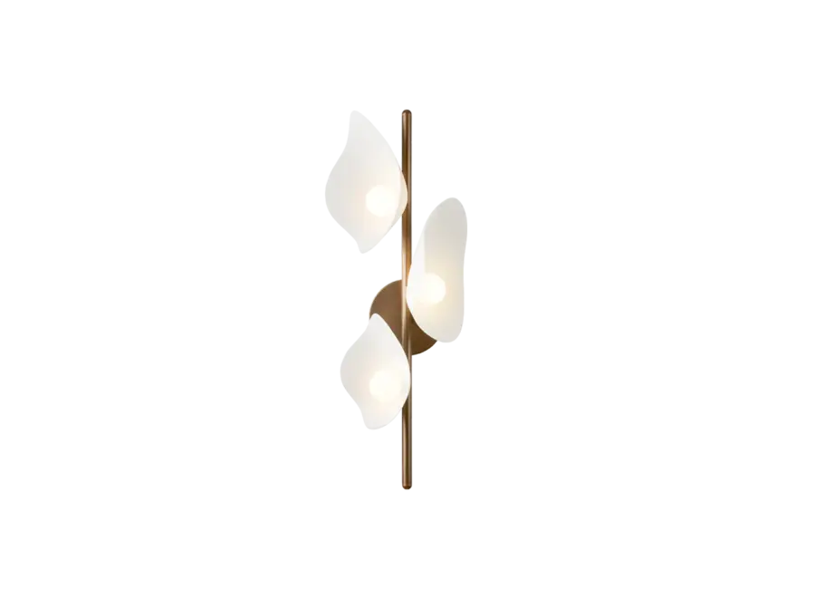 Wandleuchte Florii 3 - Dark bronze - White