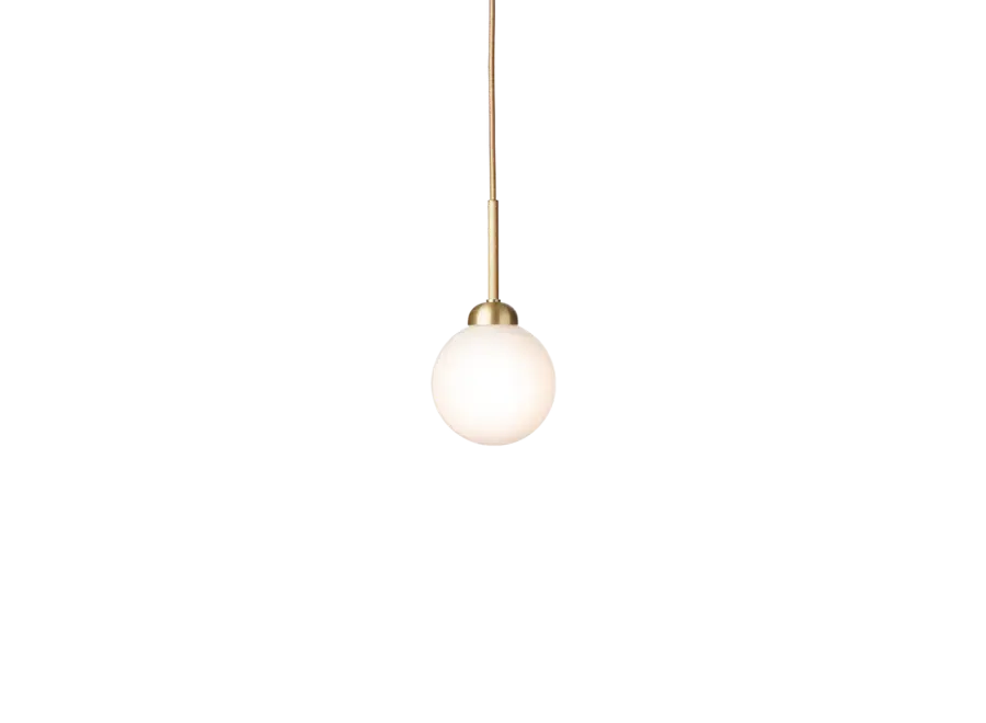 Lampe pendante Apiales 1 - Brushed brass - opal