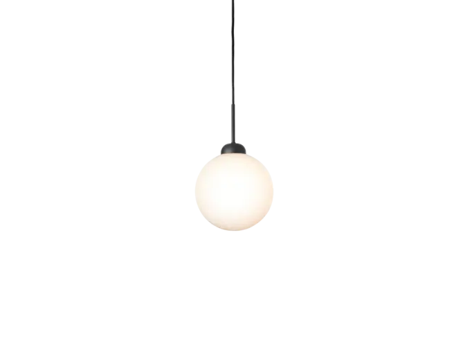 Pendant lamp Apiales 1 - Large - Satin black - Opal