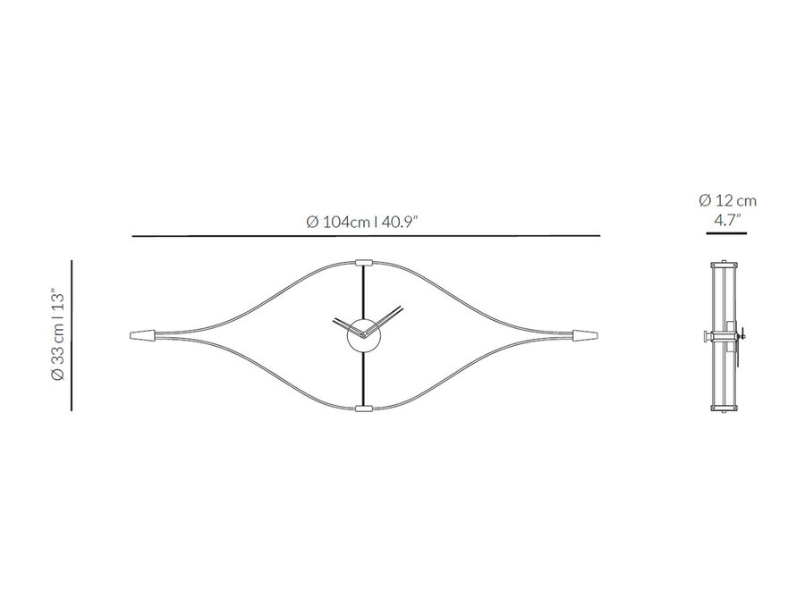 Design Wandklok  - 'Mini Look' - Calabo