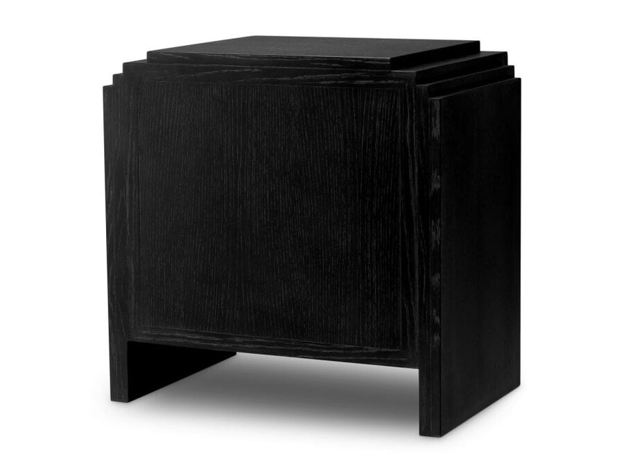 Nachttisch 'ArtDeco' - Charcoal grey oak veneer