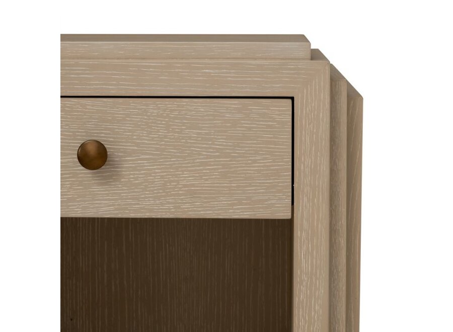 Bedside table 'ArtDeco' - Washed oak veneer