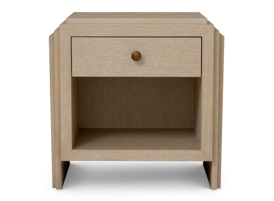 Table de Chevet 'ArtDeco' - Washed oak veneer