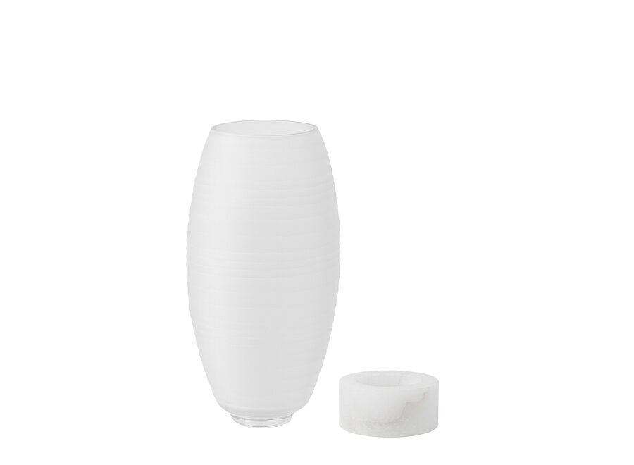 Windlicht 'Larsen' - M - Frosted White