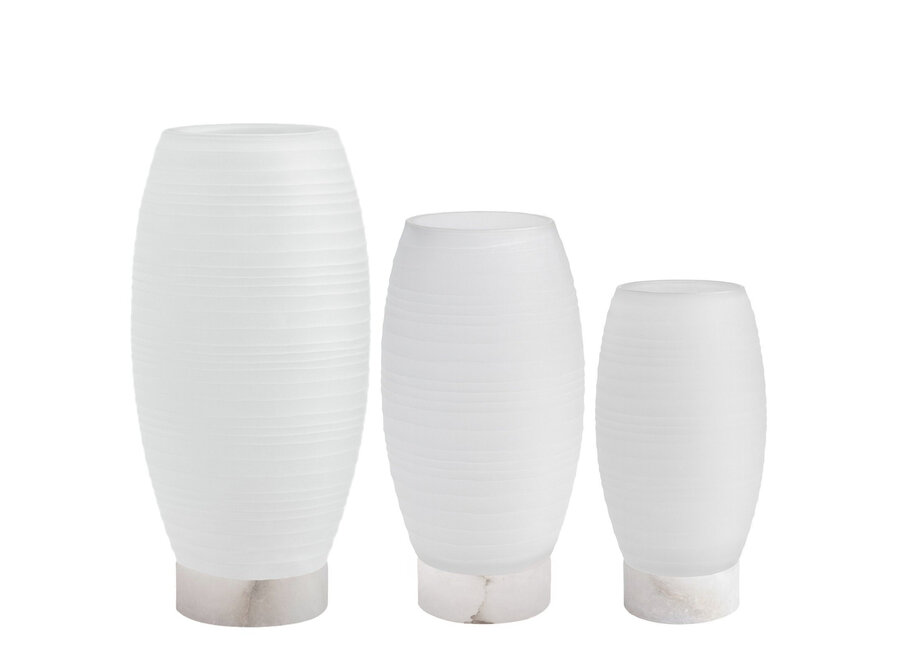 Windlicht 'Larsen' - L - Frosted White