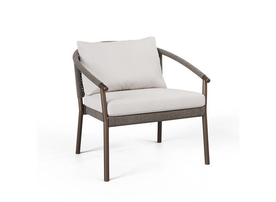 Chaise lounge 'Emilia' - Bronze - Wengé