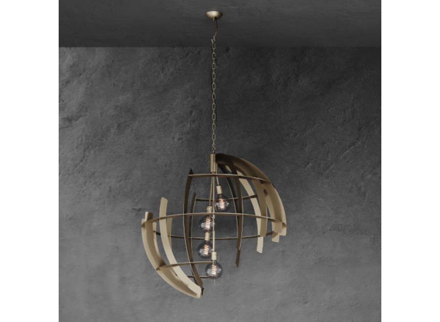 Hanglamp 'Terra' - Quartz - 4 lichts Segula lichtpakket