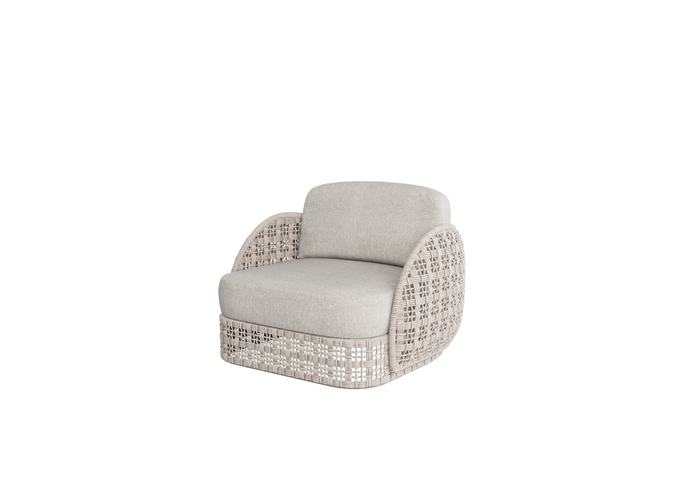 Loungestoel 'Orvieto' - White Shell - Clay