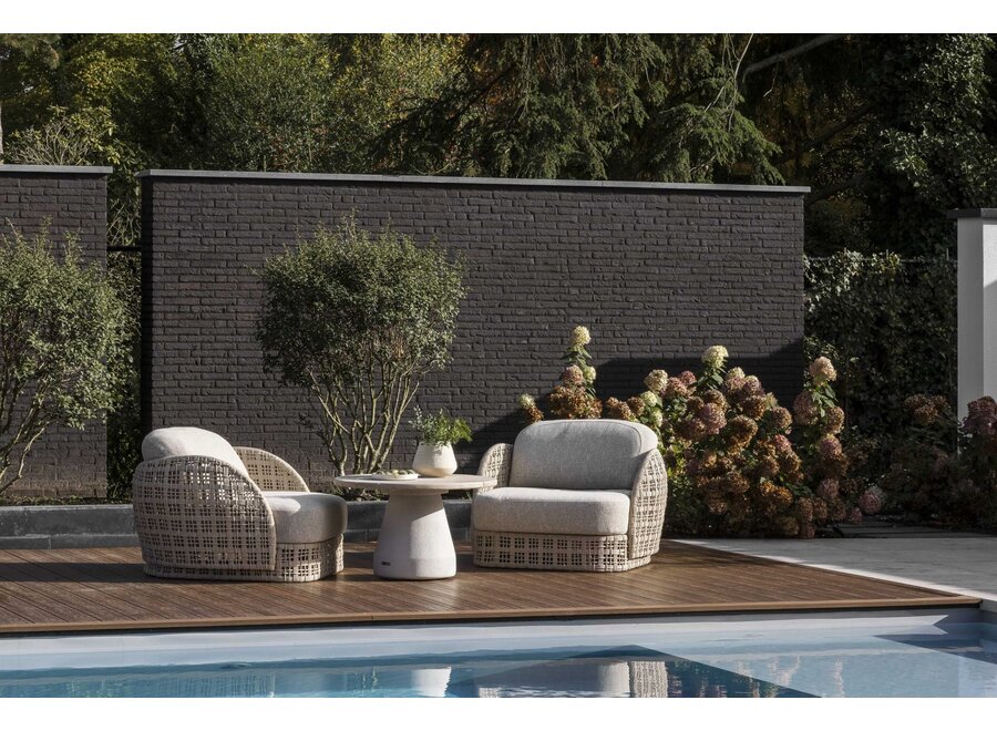 Lounge chair 'Orvieto' - White Shell - Clay