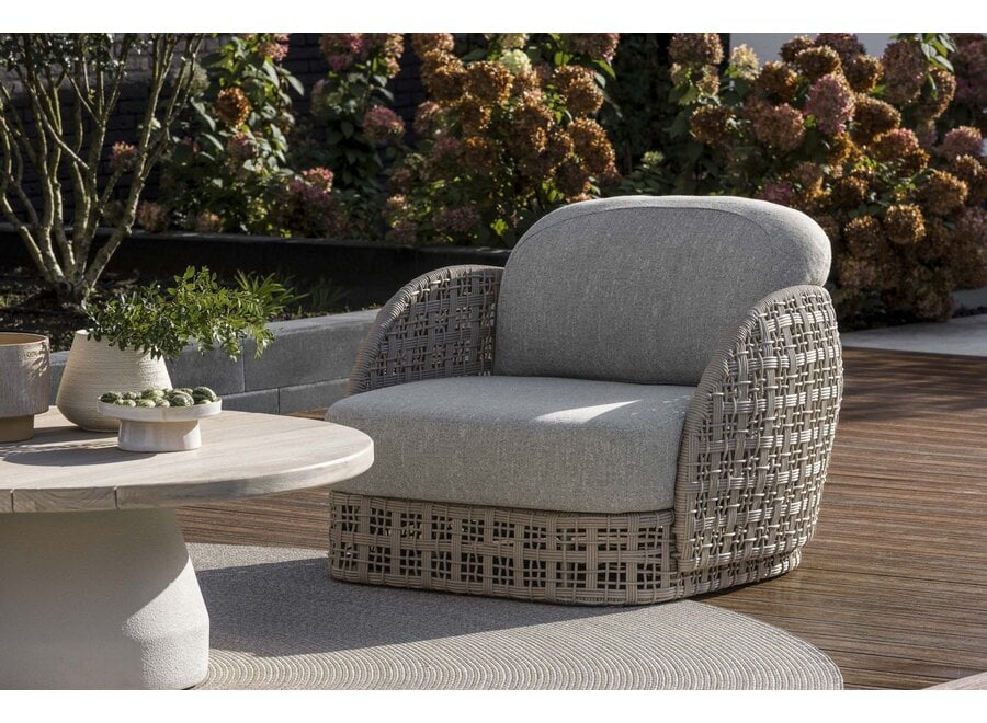 Chaise lounge 'Orvieto' - White Shell - Clay