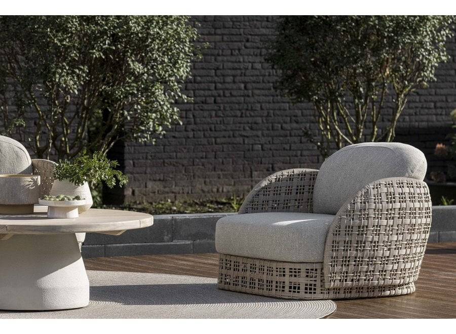 Chaise lounge 'Orvieto' - White Shell - Clay