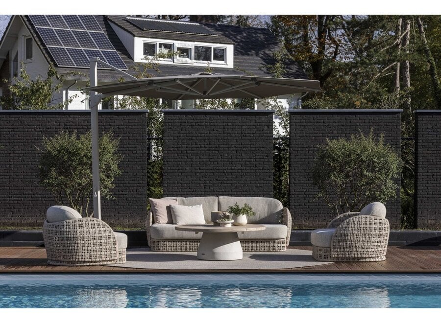 Loungestoel 'Orvieto' - White Shell - Clay