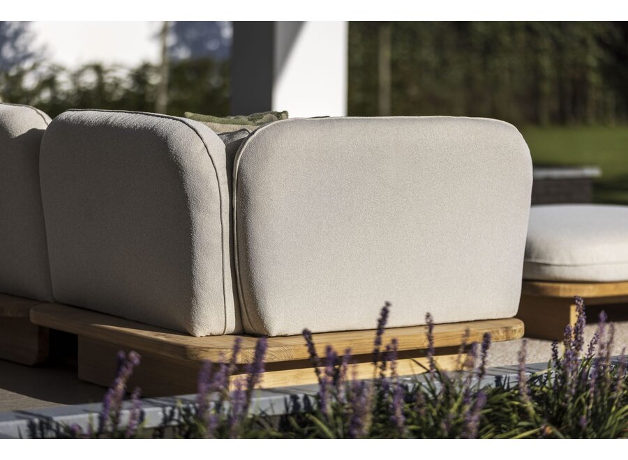 Hoek module 'Rimini' - Teak - Sand