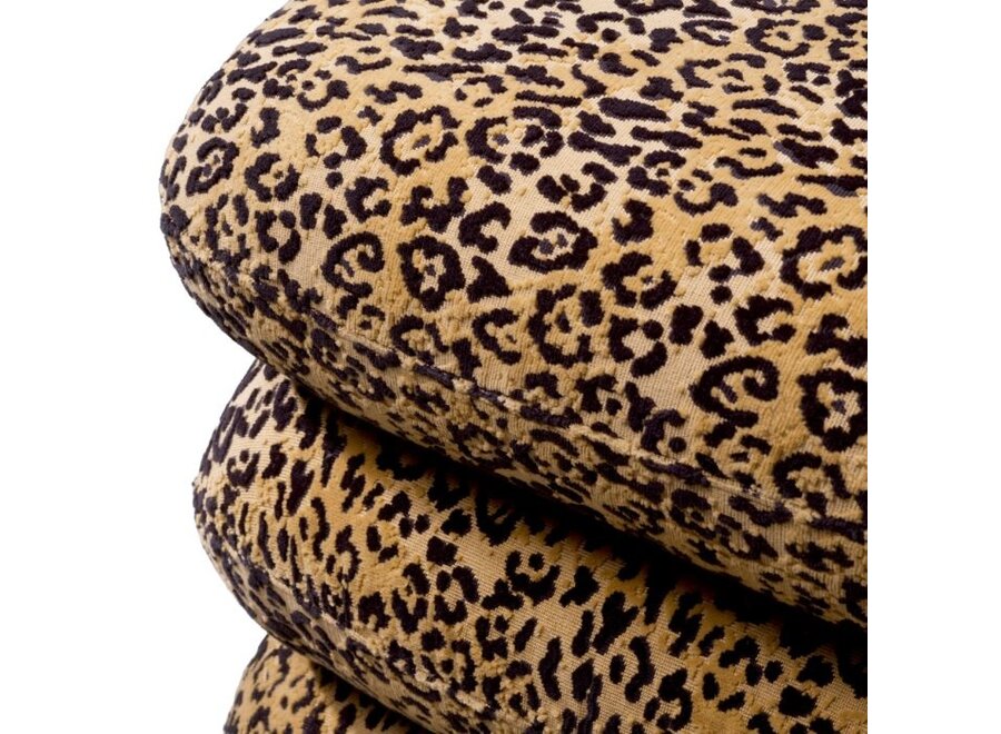 Hocker 'Greenwich' - Bernard leopard