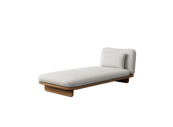 Chaiselongue 'Rimini' - Teak - Sand