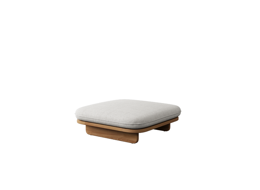 Ottoman 'Rimini' - Teak - Sand