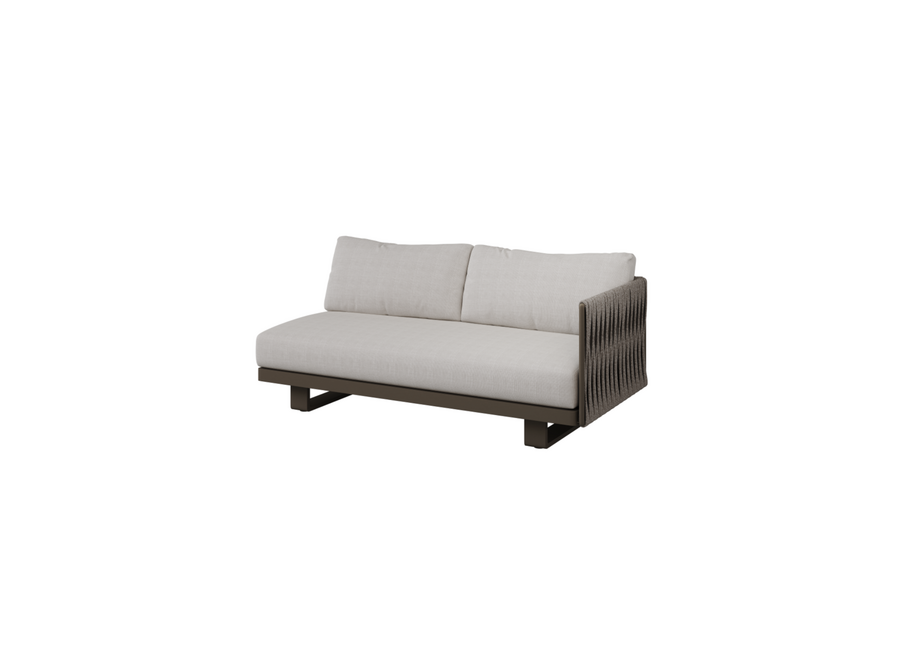 Zweisitzer-Sofa 'Salentina' - Bronze/Wengé - Left