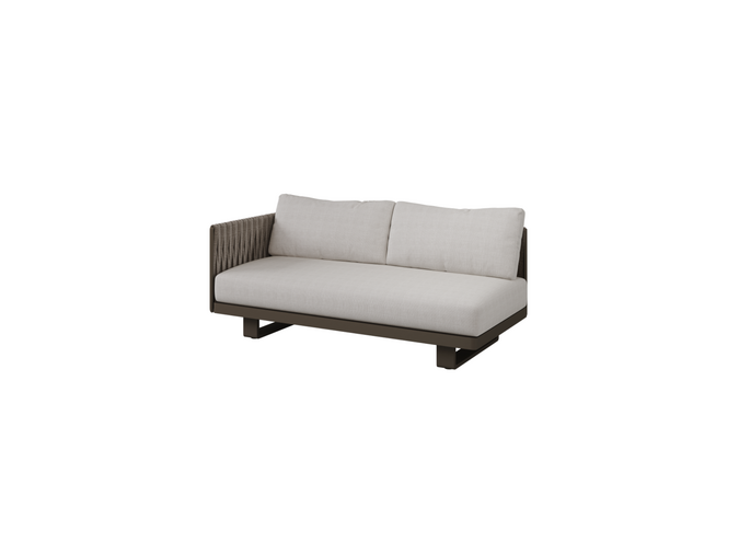 Zweisitzer-Sofa 'Salentina' - Bronze/Wengé - Right