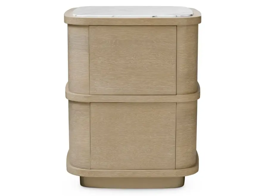 Bedside table 'Cabana' - Washed oak veneer - S