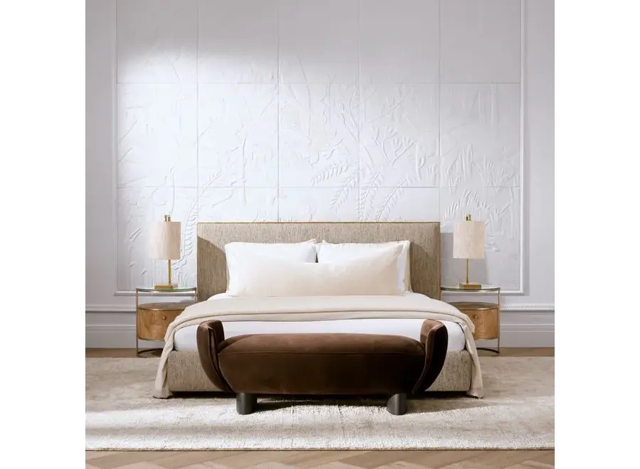 Nachtkastje 'Velutto' - Caramel carved oak veneer