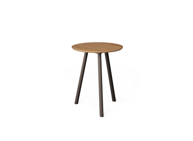 High dining table 'Olbia' - Ø80 - Bronze