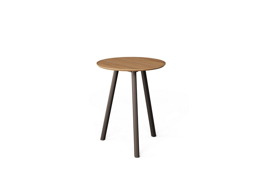 High dining table 'Olbia' - Ø80 - Bronze