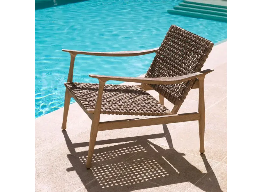 Chaise d'extérieur 'Manzo' - Aged teak