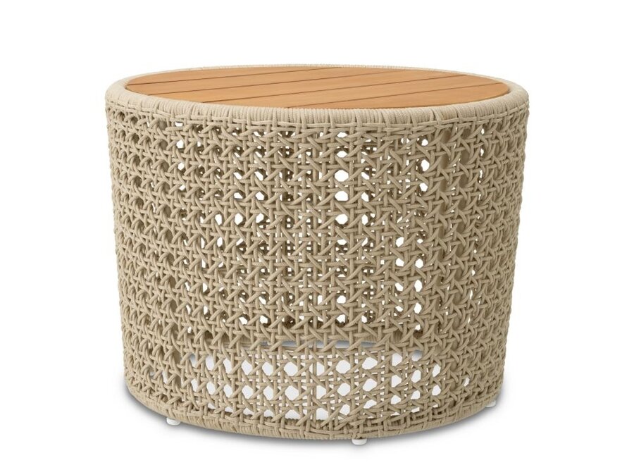 Outdoor side table 'Trinity' - cream
