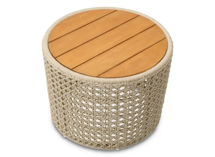 Outdoor side table 'Trinity' - cream