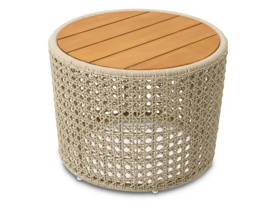 Outdoor side table 'Trinity' - cream
