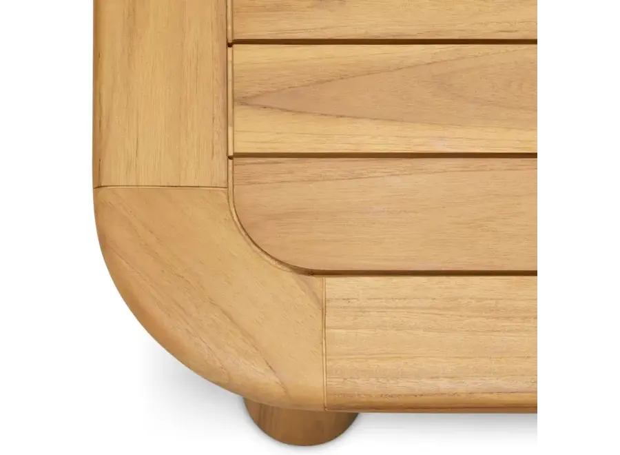 Outdoor side table 'Weston' - Natural teak