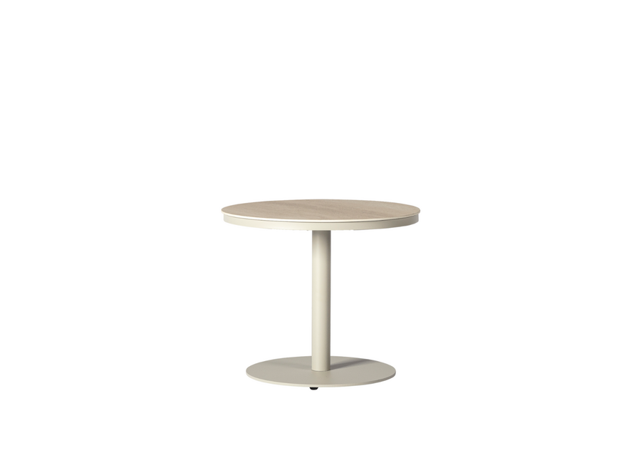 Lage eettafel 'Salerno' - Ø80 - Linen